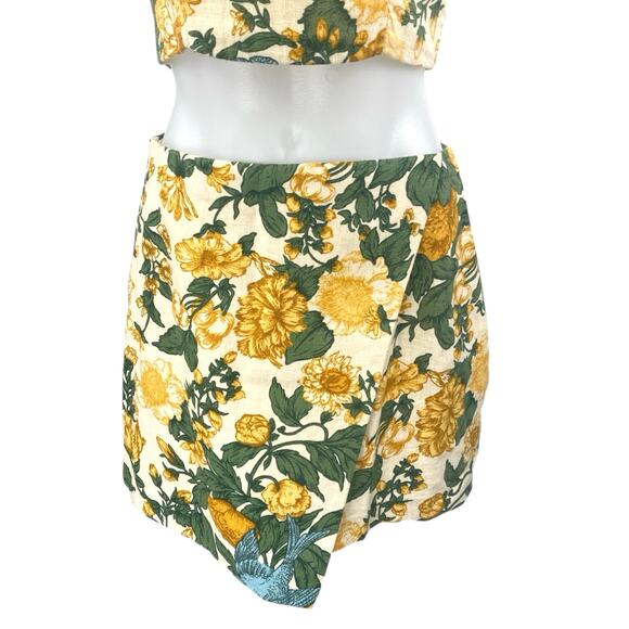 Abercrombie & Fitch Multicolor Floral Sleeveless Crop Top Skirt 2 Pc Set XS/2XS - Picture 5 of 8